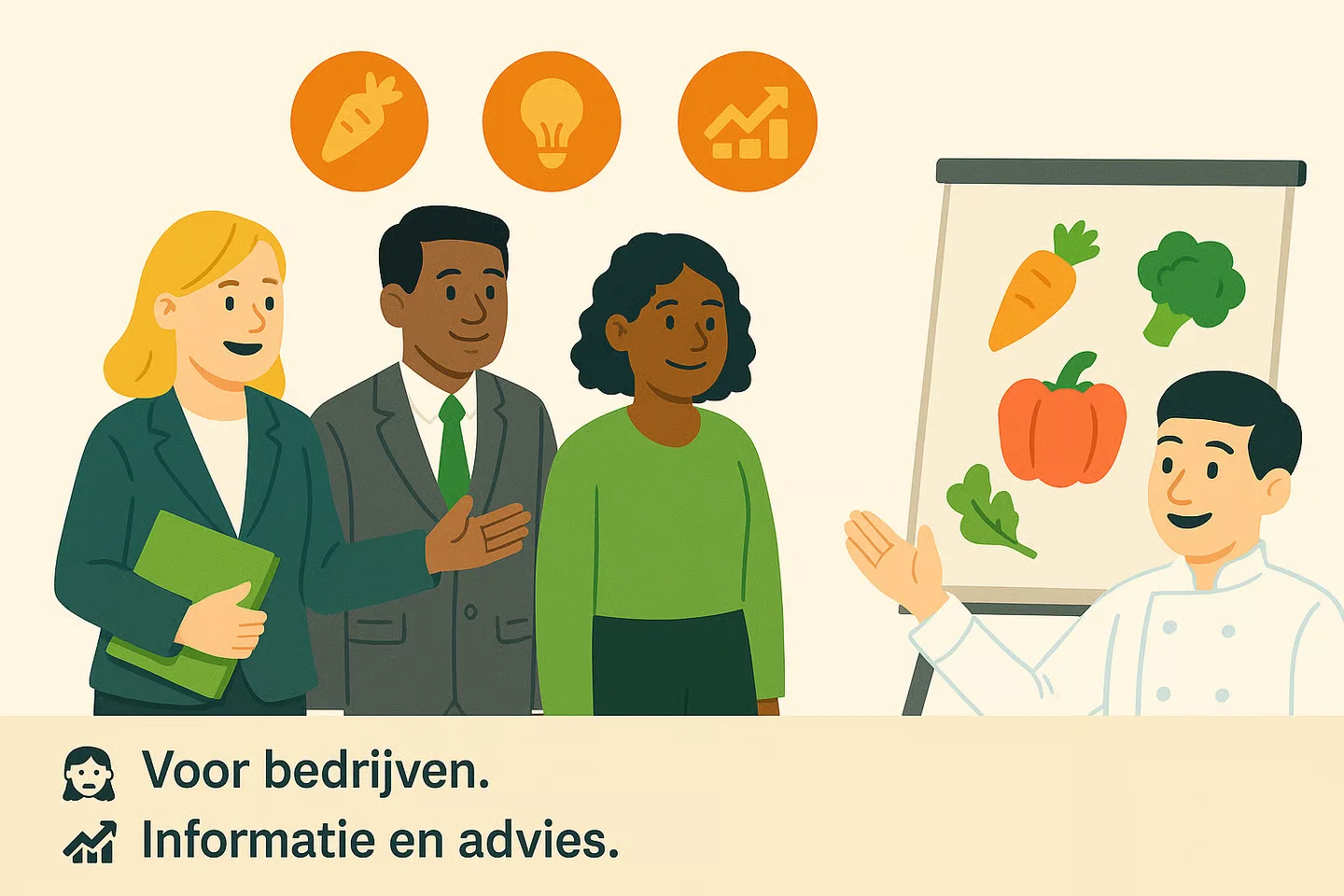 Voedingsvoorlichting voor medewerkers van een bedrijf